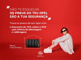 15% Desconto em Pneus para o teu Opel